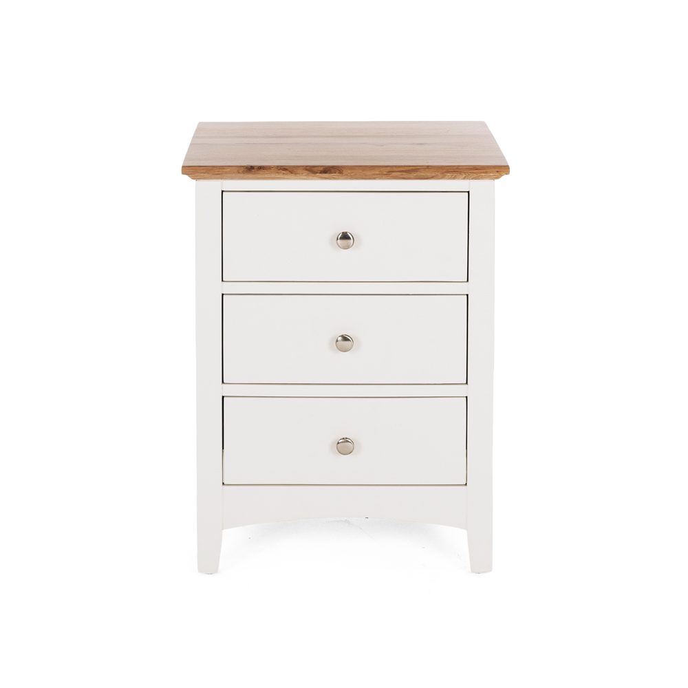 Jessica Bedside 3drw OAK TOP