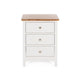 Jessica Bedside 3drw OAK TOP