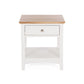 Jessica Bedside 1drw OAK TOP