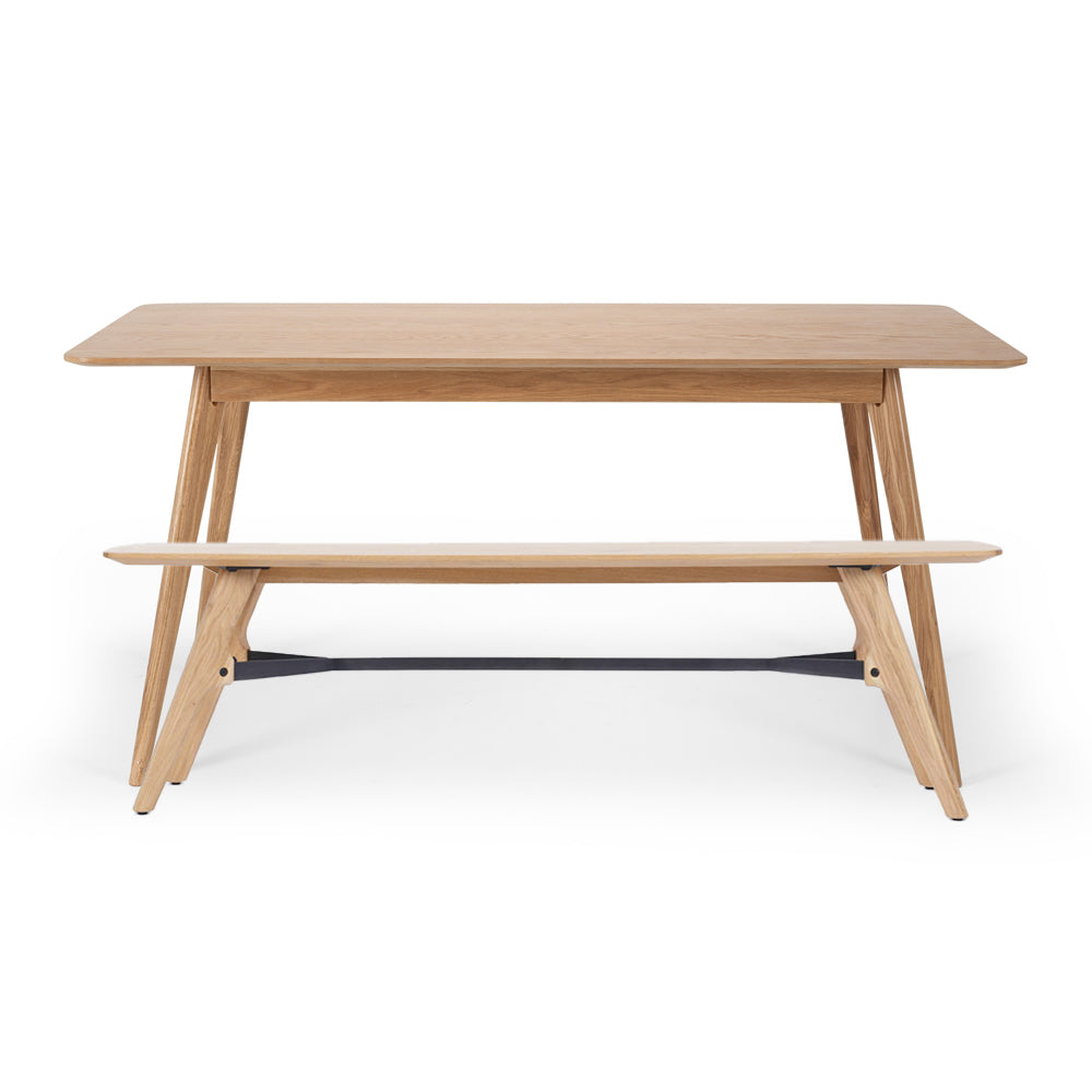 Package Deal! - Radius Dining Table 160x80 - SLIGHT SECOND + x2 Flow Benches
