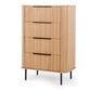 Anders Tallboy 4 Drawers (Natural Oak)