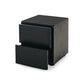 Cube Black Oak Side Table 2drw (Black Oak Top)