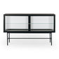 Kobe Sideboard (Black Oak) Fluted Glass