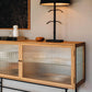 Kobe Sideboard (Natural Oak) Fluted Glass