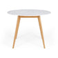 Radius 1m rd Marble Dining Table Oak Leg