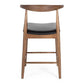 Elbow Barstool Deep Oak Black PU Seat