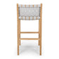 Indo Woven Highback Barstool Duck Egg