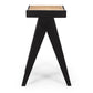 Palma Barstool Black Oak Rattan Seat