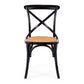 Villa X-Back Chair Aged Black Rattan Seat