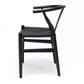 Wishbone Chair Black Oak Black Rope Seat