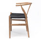 Wishbone Chair Natural Oak Black Rope Seat