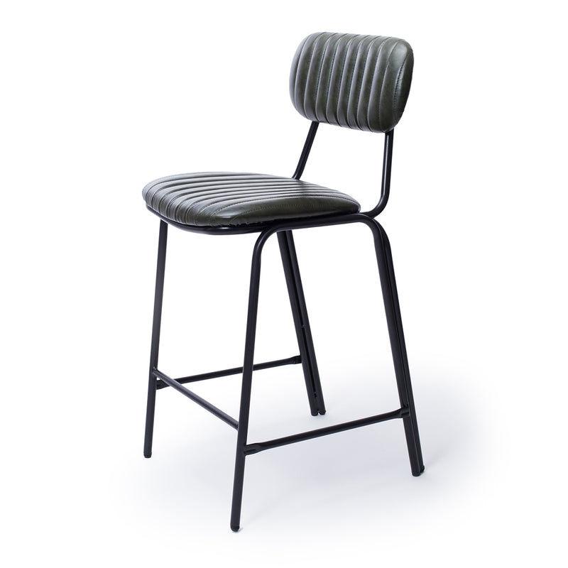 Datsun Barstool Vintage Green PU SH75cm