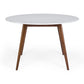 Radius 1.2m rd Marble Dining Table Walnut Leg - FLOOR MODEL