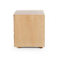 Cube Natural Oak Side Table 2drw (Oak Top)