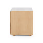 Cube Natural Oak Side Table 2drw (Marble Top)