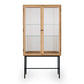 Kobe Highboard (Natural Oak) Fluted Glass