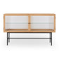 Kobe Sideboard (Natural Oak) Fluted Glass