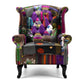 Patchwork Wingback Chair