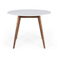 Radius 1m rd Marble Dining Table Walnut Leg