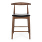 Elbow Barstool Deep Oak Black PU Seat