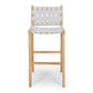 Indo Woven Highback Barstool Duck Egg