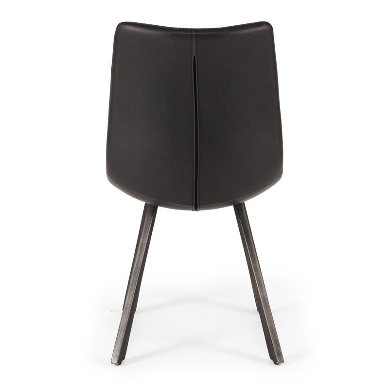 Rustic Chair Vintage Black PU