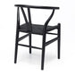 Wishbone Chair Black Oak Black Rope Seat