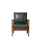 Reid Armchair - Green Leather