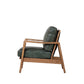 Reid Armchair - Green Leather