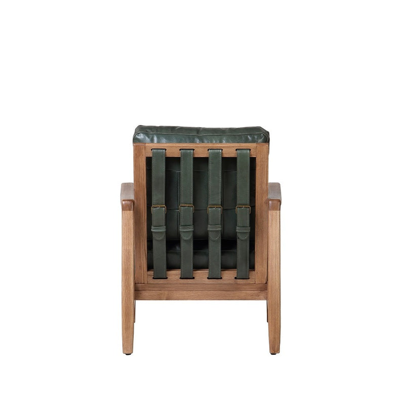 Reid Armchair - Green Leather