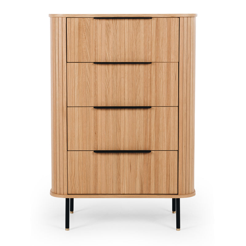 Anders Tallboy 4 Drawers (Natural Oak)
