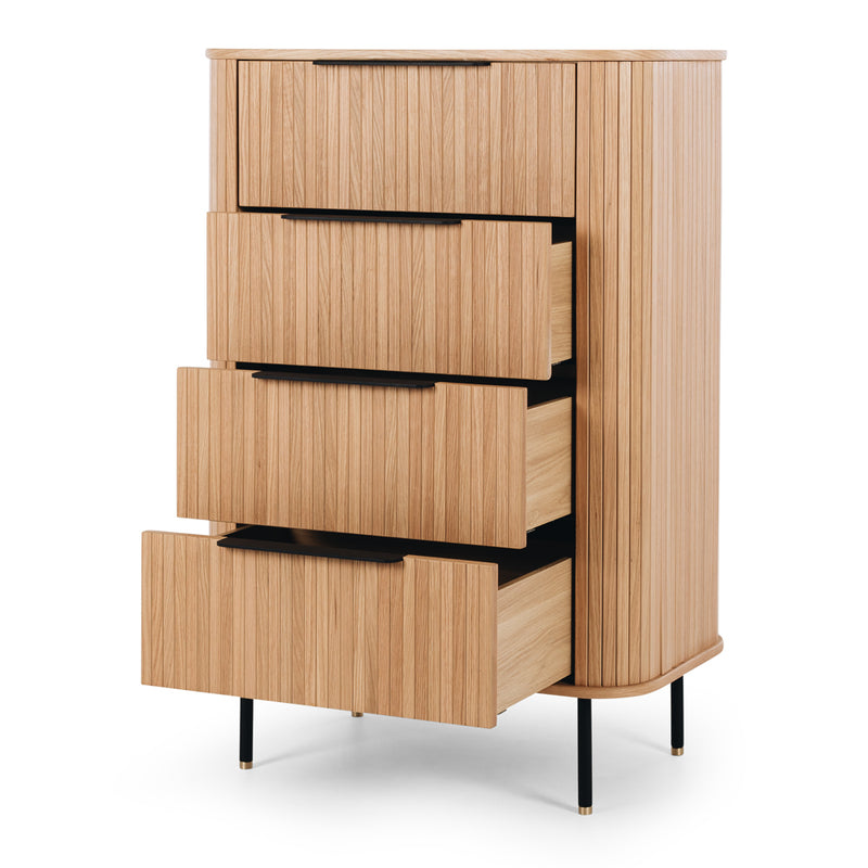 Anders Tallboy 4 Drawers (Natural Oak)