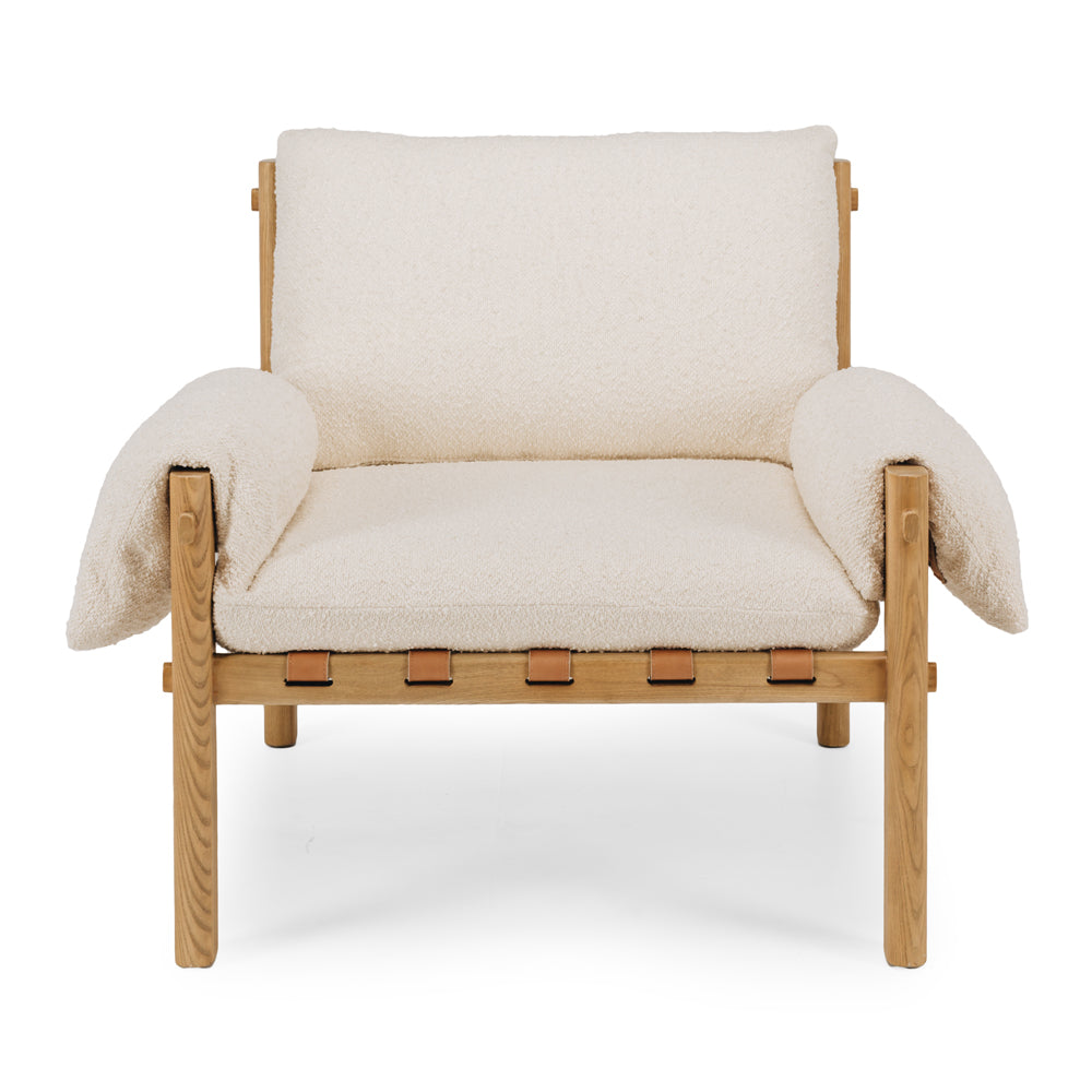Retreat Armchair White Boucle - Back Order (Due 06/12)