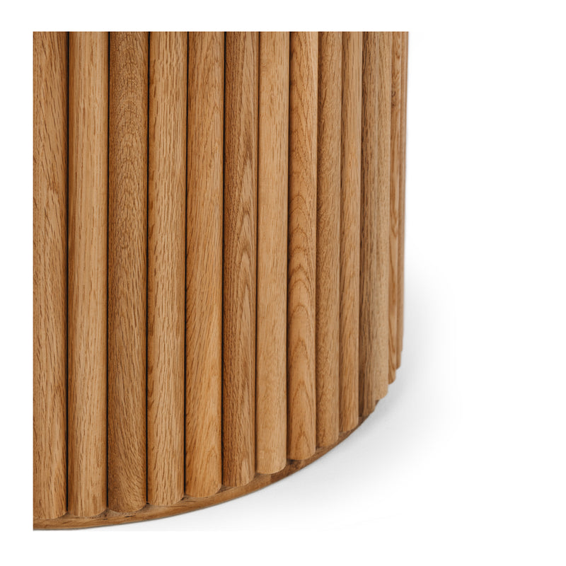 Rho Travertine Top Coffee Table 85rd (Natural Oak Base)