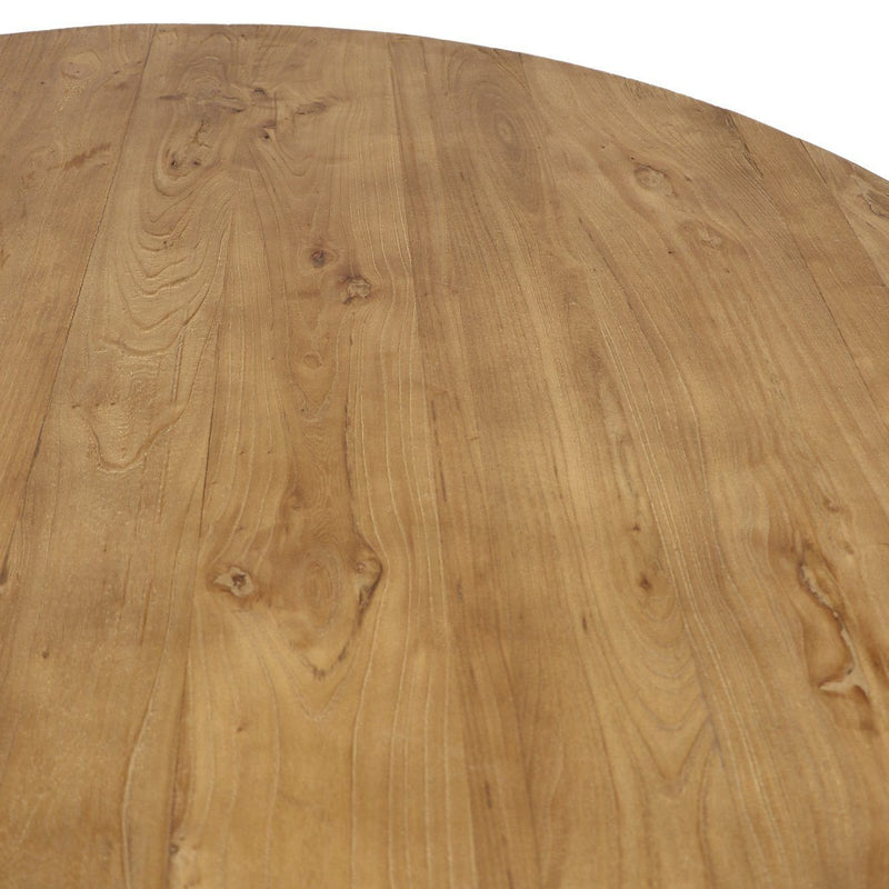 MULHOUSE ROUND ELM DINING TABLE - 140CM