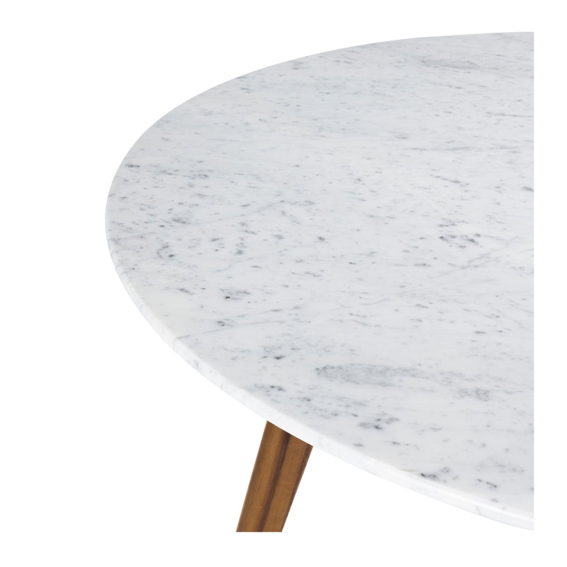 Radius 1.2m rd Marble Dining Table Walnut Leg - FLOOR MODEL