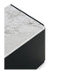 Cube Black Oak Side Table 2drw (Marble Top)