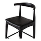 Elbow Barstool Black Oak Black PU Seat