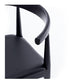 Elbow Chair Black Oak Black PU Seat