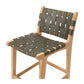 Indo Woven Highback Barstool Olive