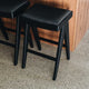 Palma Barstool Black Oak PU Seat