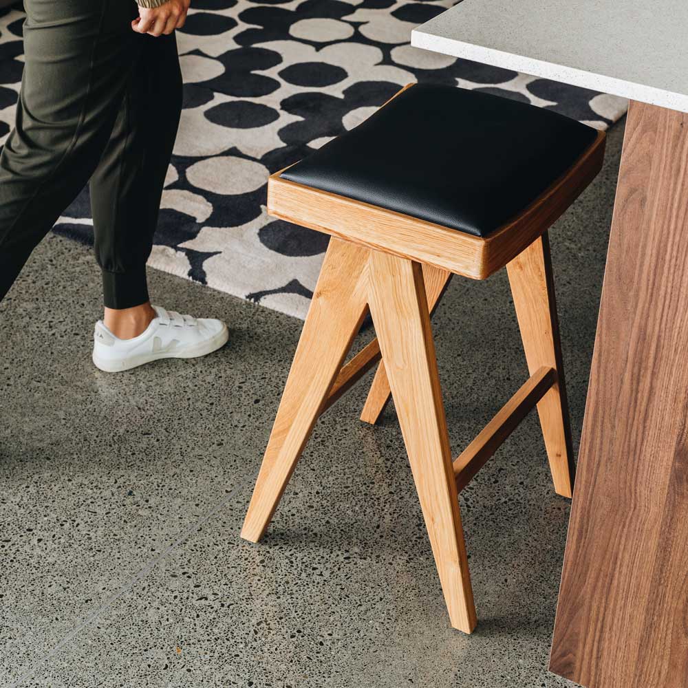 Palma Barstool Natural Oak PU Seat