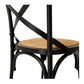 Villa X-Back Chair Aged Black Rattan Seat