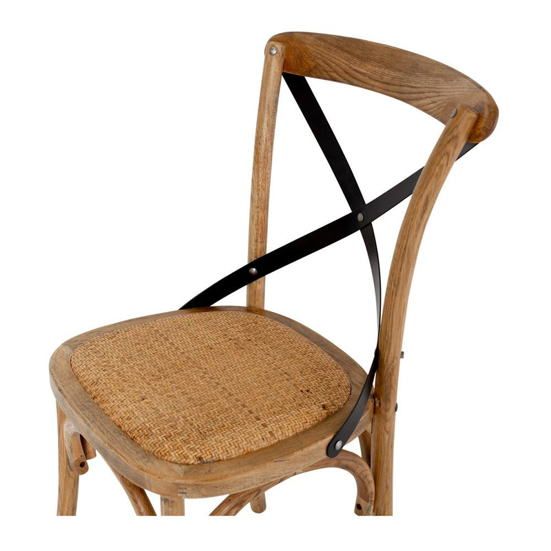 Villa X-Back Chair Smoked Oak Rattan Seat