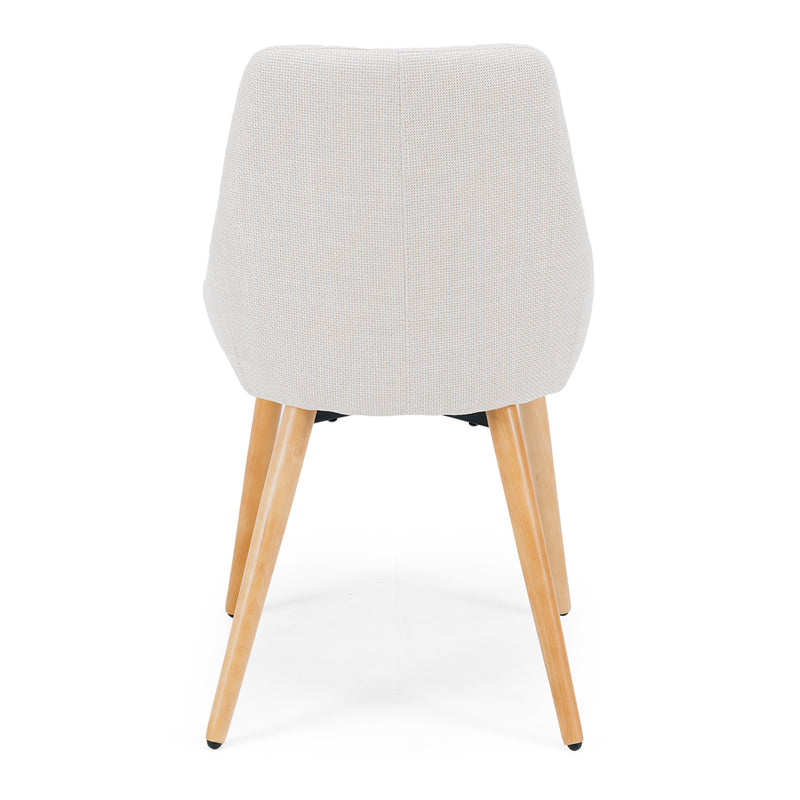 Bari Dining Chair Cream (Oak Leg)