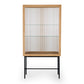 Kobe Highboard (Natural Oak) Fluted Glass