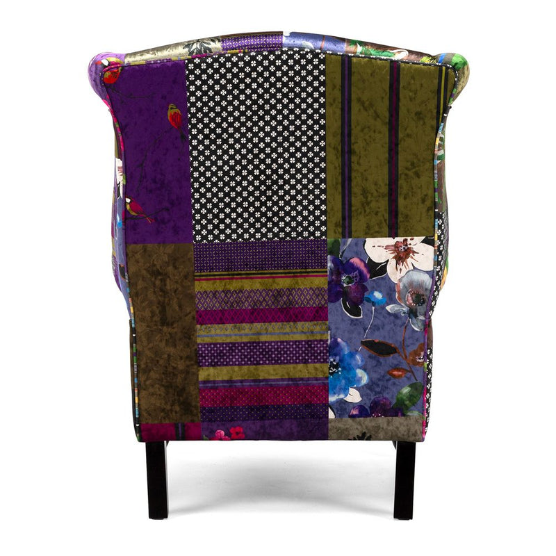 Patchwork Wingback Chair - Back Order (Due 06/12)