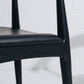 Elbow Chair Black Oak Black PU Seat