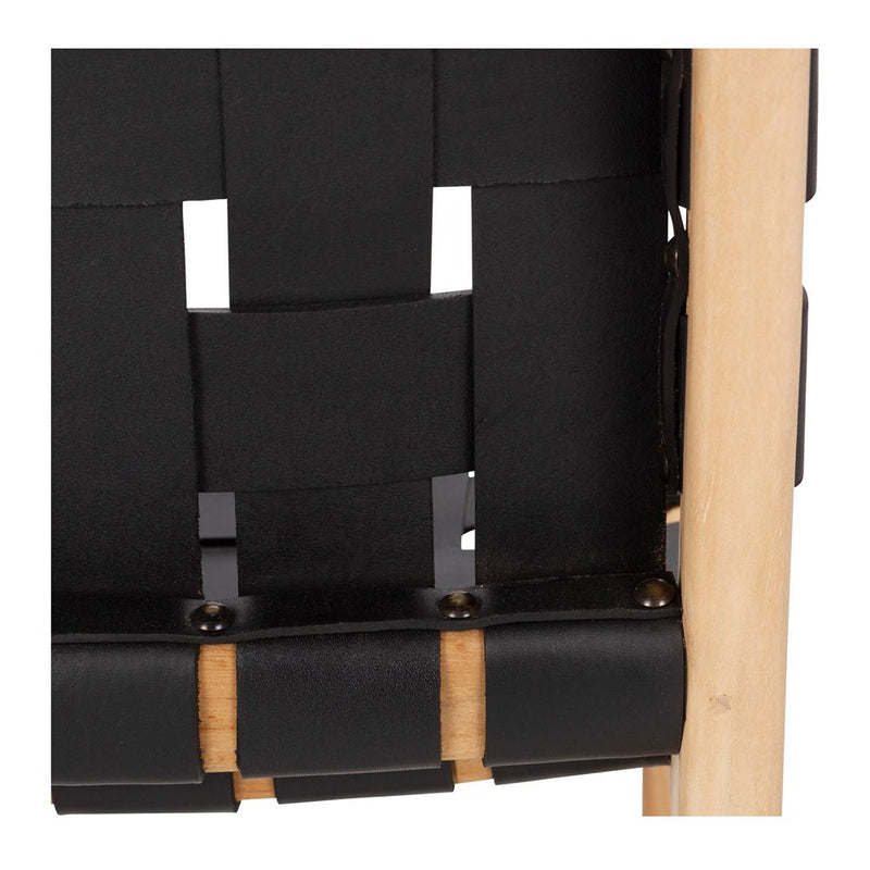 Indo Woven Dining Chair Black