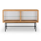 Kobe Sideboard (Natural Oak) Fluted Glass